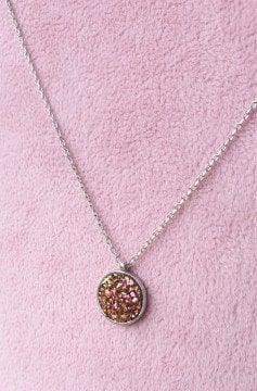 Yuvarlak Renkli Taşlı Kolye