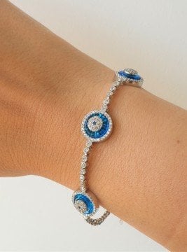 3'lü Cam Göz Bileklik