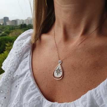 Sedefli Yıldız Kolye