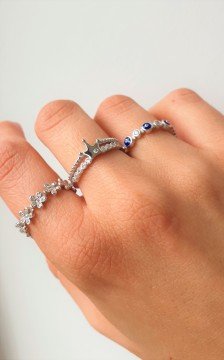 Zirkon Taşlı Taç Yüzük