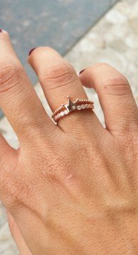 Zirkon Taşlı Taç Yüzük