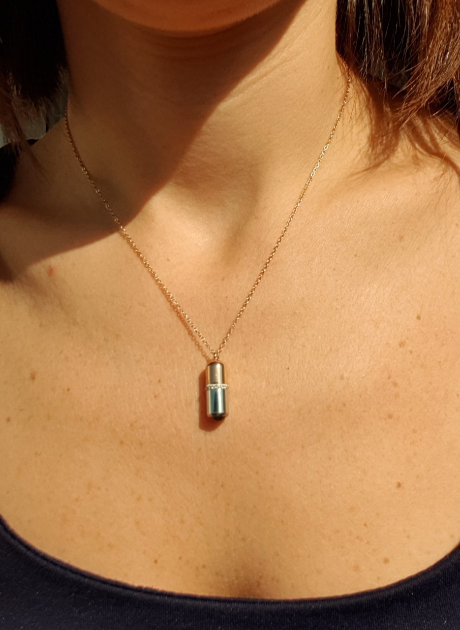 Çelik Love Tüp Kolye