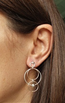 Taşsız Sallantılı Halka Küpe