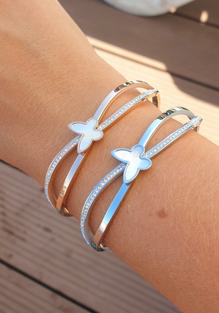 Kelebek Çelik Kelepçe Bileklik