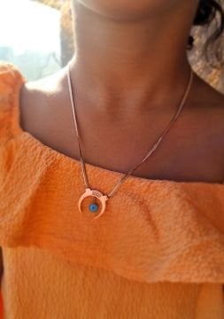 Ay Nazar Çelik Kolye