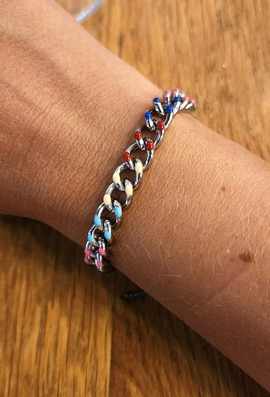 Çelik Renkli Zincir Bileklik