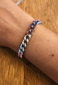 Çelik Renkli Zincir Bileklik