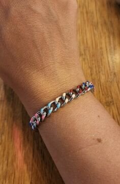 Çelik Renkli Zincir Bileklik