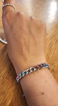 Çelik Renkli Zincir Bileklik