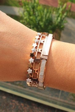 Çelik Çift Şerit Kelepçe Bileklik