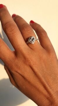 Kalp Zirkon Taşlı Tektaş Yüzük