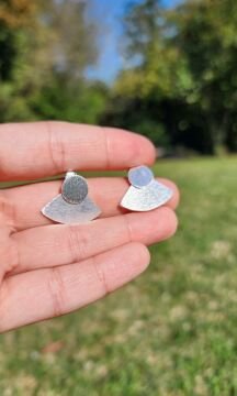 Geometrik Gümüş Küpe