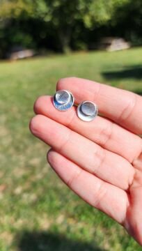 Geometrik Yuvarlak Küpe