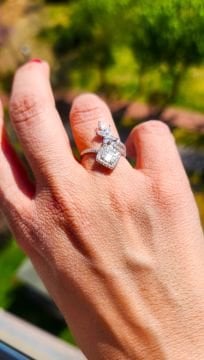 Zirkon Taşlı Ayarlanabilir Baget Yüzük