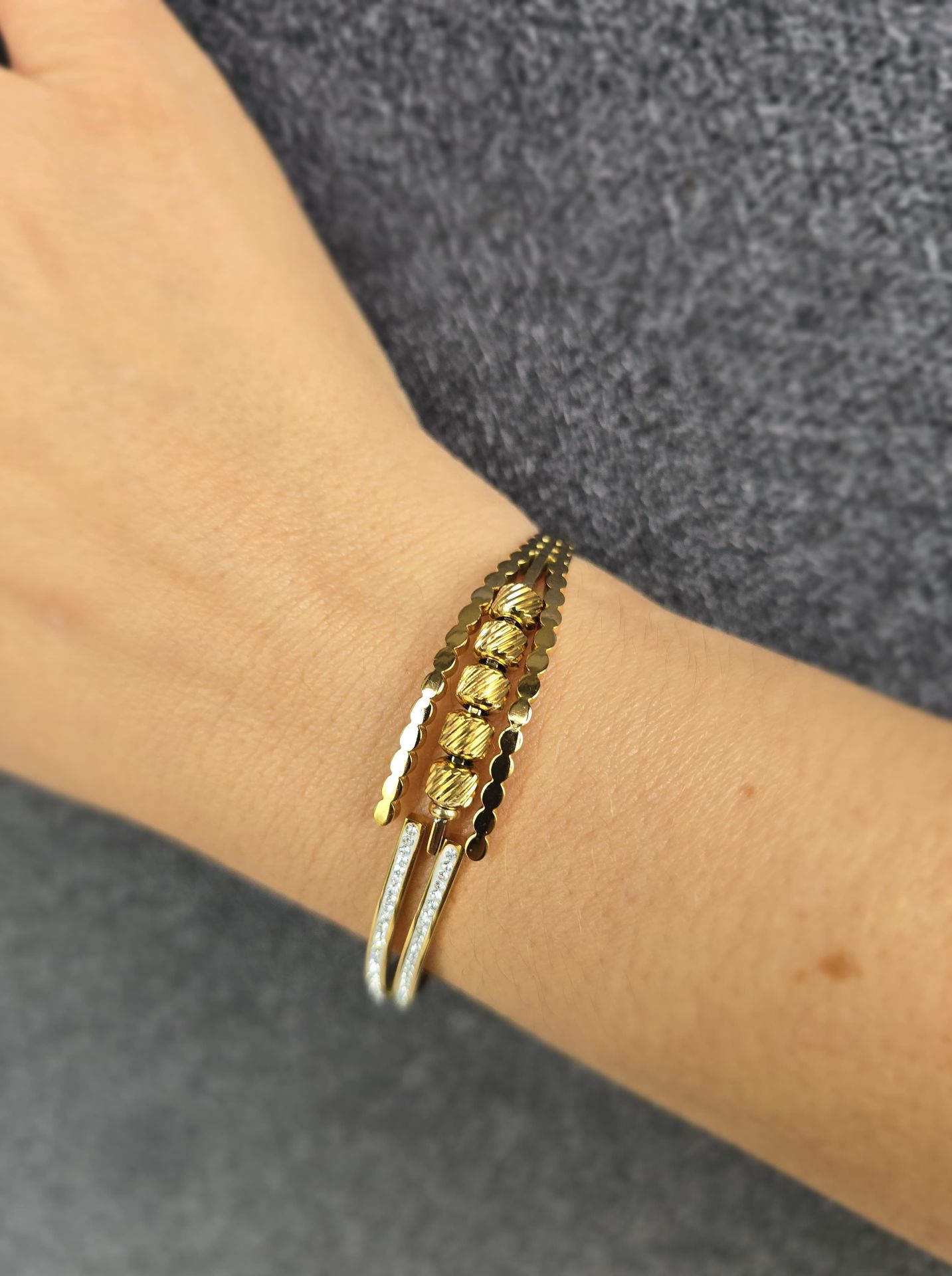 Taşlı Dorika Kelepçe Bileklik