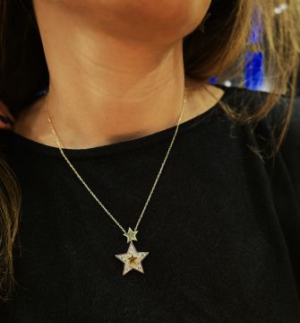 İki Renkli Yıldız Kolye