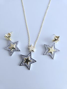 İki Renkli Yıldız Kolye