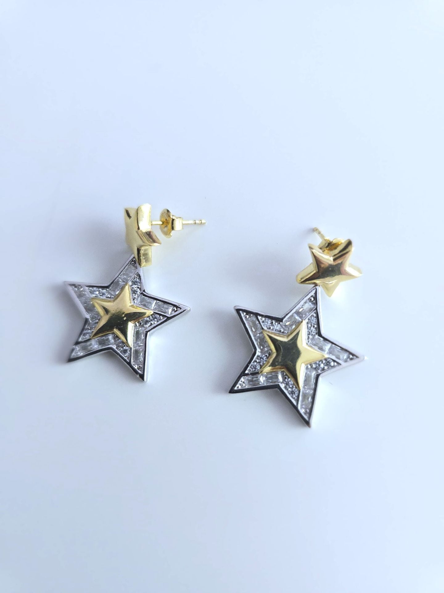 İki Renkli Yıldız Küpe