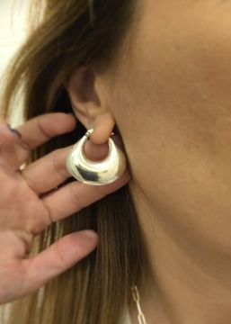 Oval Halka Küpe 3 cm