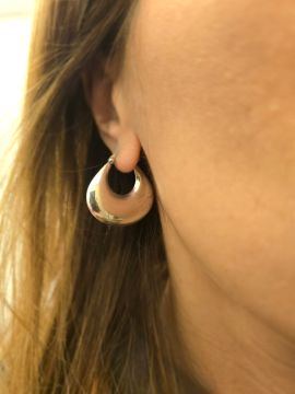 Oval Halka Küpe 3 cm