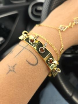 Halkalı Çelik Kelepçe Bileklik