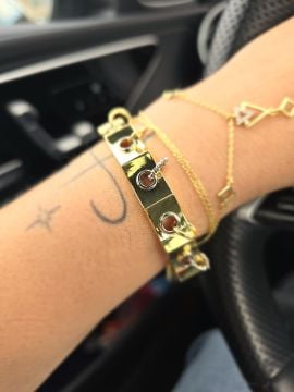 Halkalı Çelik Kelepçe Bileklik