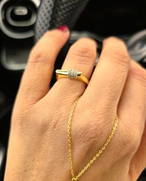 İnce Taşlı Yüzük