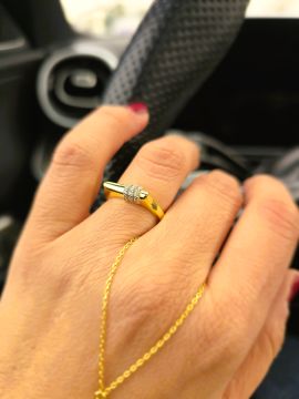 İnce Taşlı Yüzük