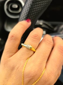 İnce Taşlı Yüzük