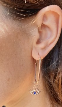 Sallantılı Kirpik Göz Küpe