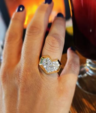 Baget Taşlı Kalp Yüzük