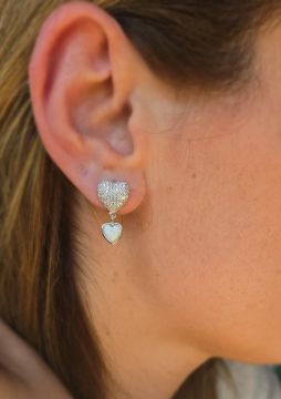 Kalpli Sedefli Sallantılı Küpe