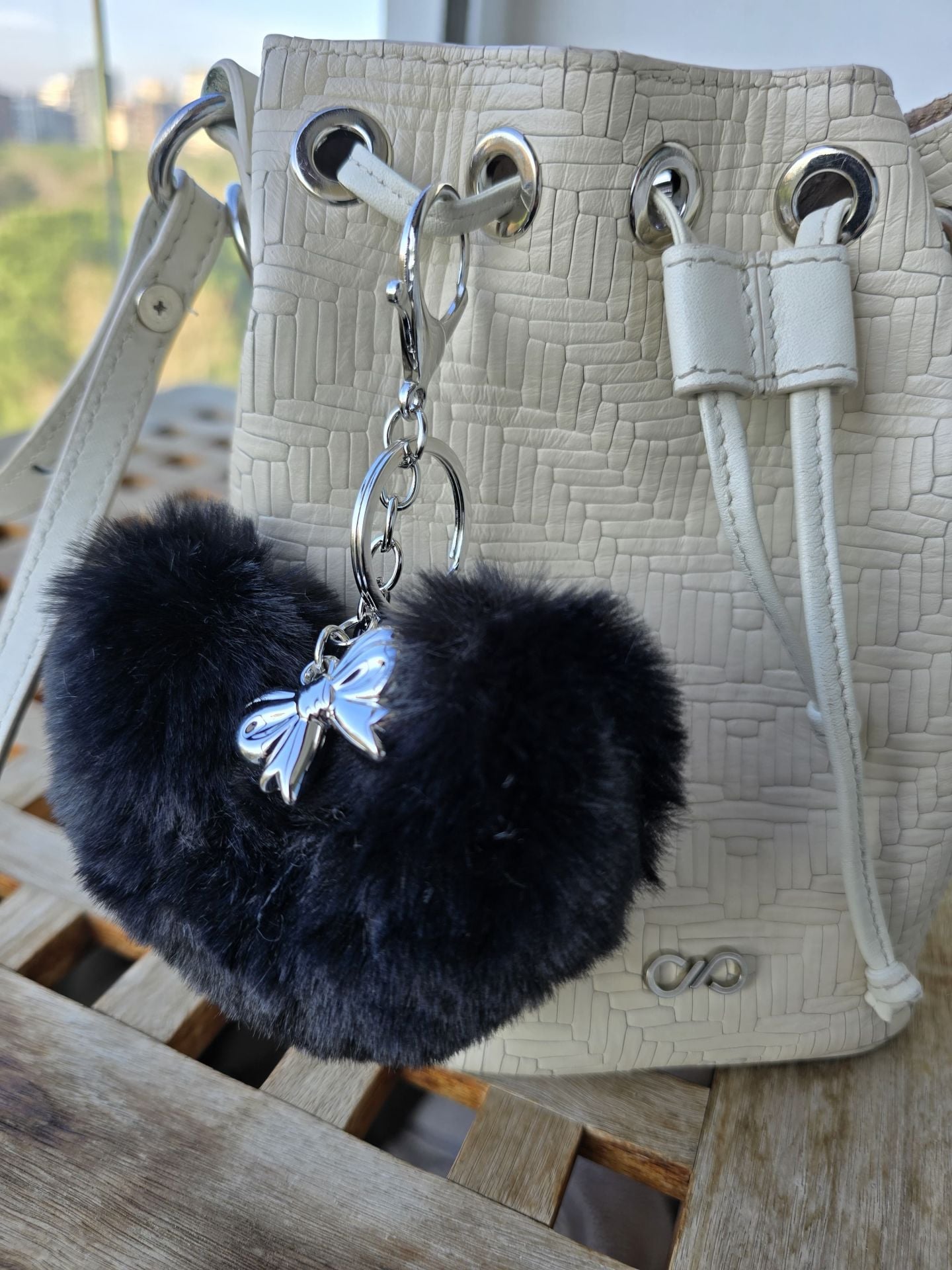 Tüylü Kalp Anahtarlık