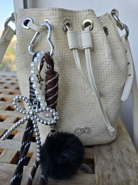 İncili Fiyonk Anahtarlık