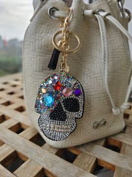 Taşlı Kuru Kafa Anahtarlık