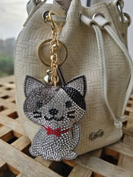 Taşlı Kedi Anahtarlık