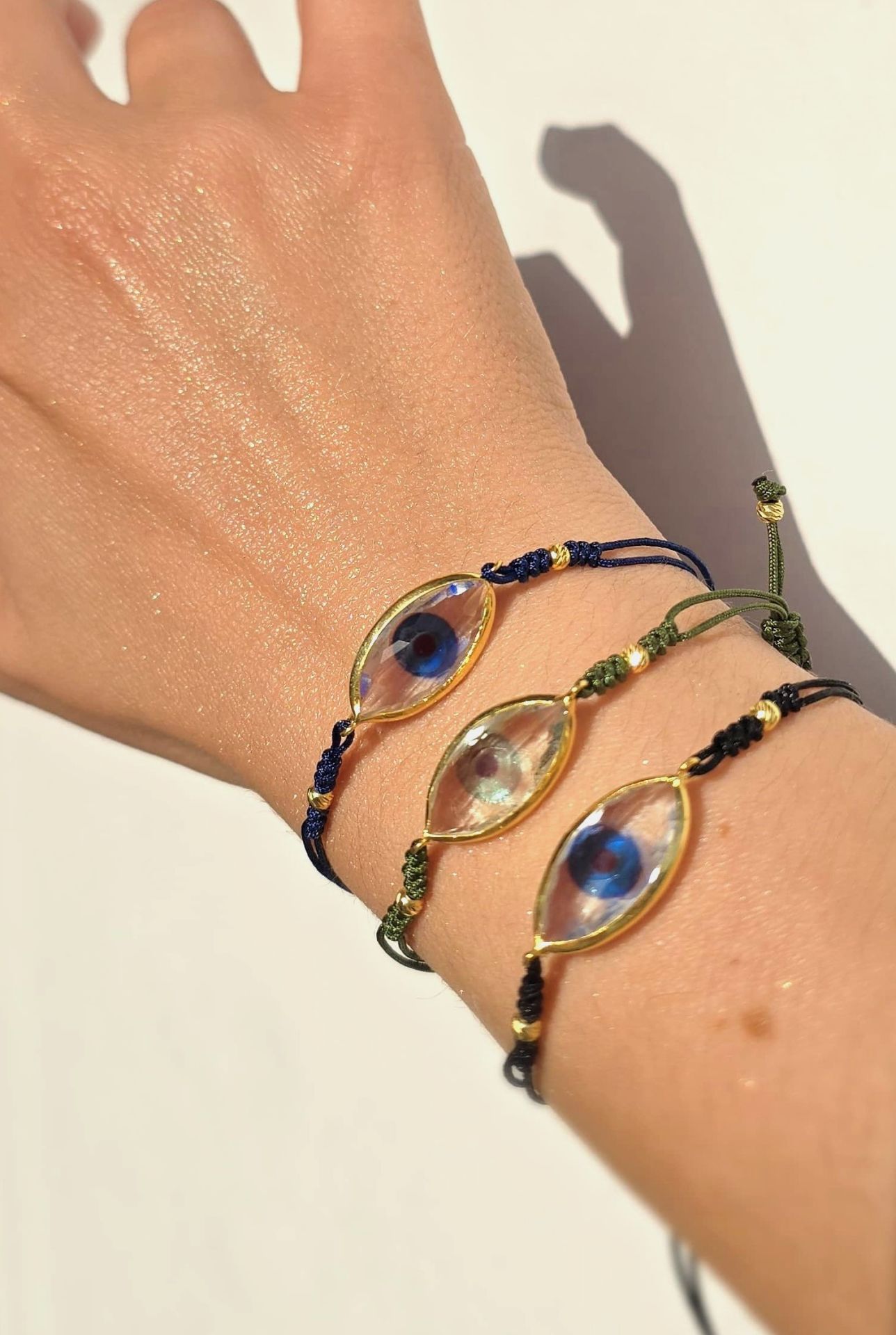 Cam Göz Makrome Bileklik