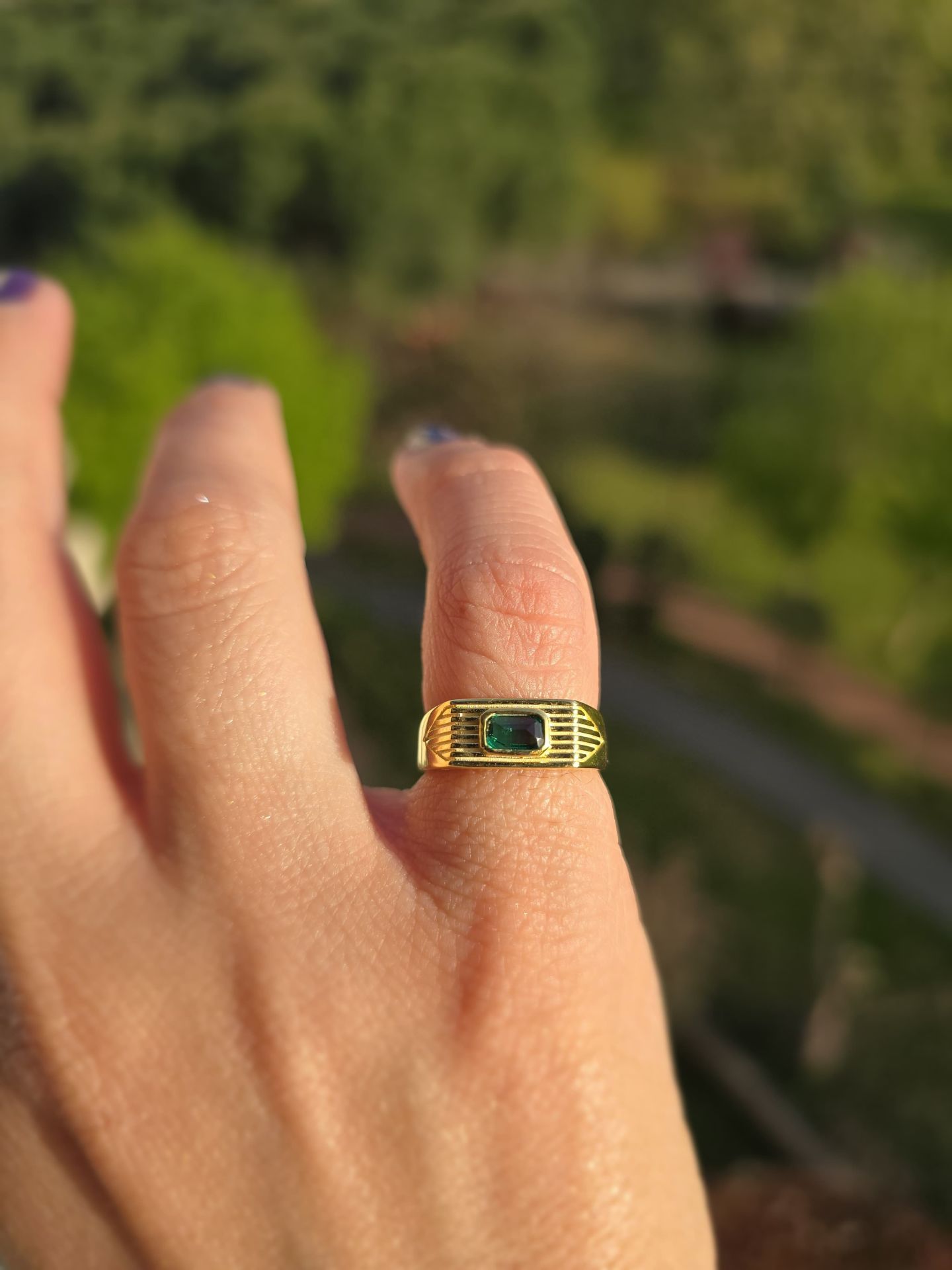 Yeşil Taşlı Yüzük