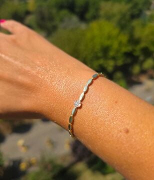 Tek Taş İnce Bileklik