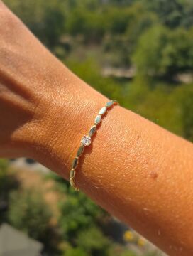 Tek Taş İnce Bileklik