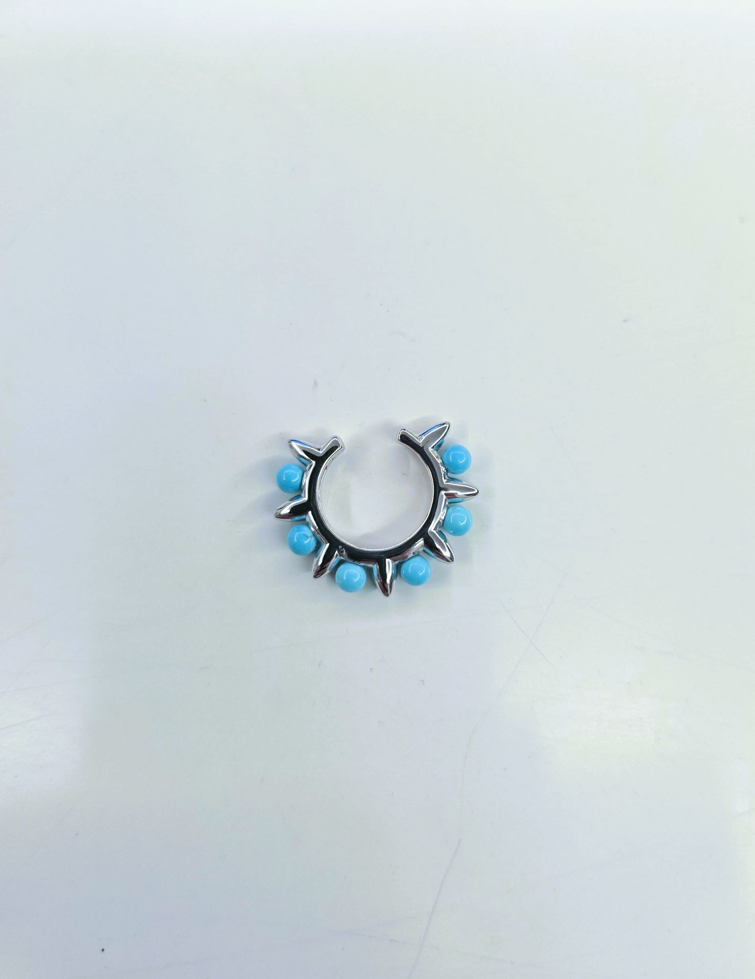 Mavi Boncuklu Kıkırdak Küpe