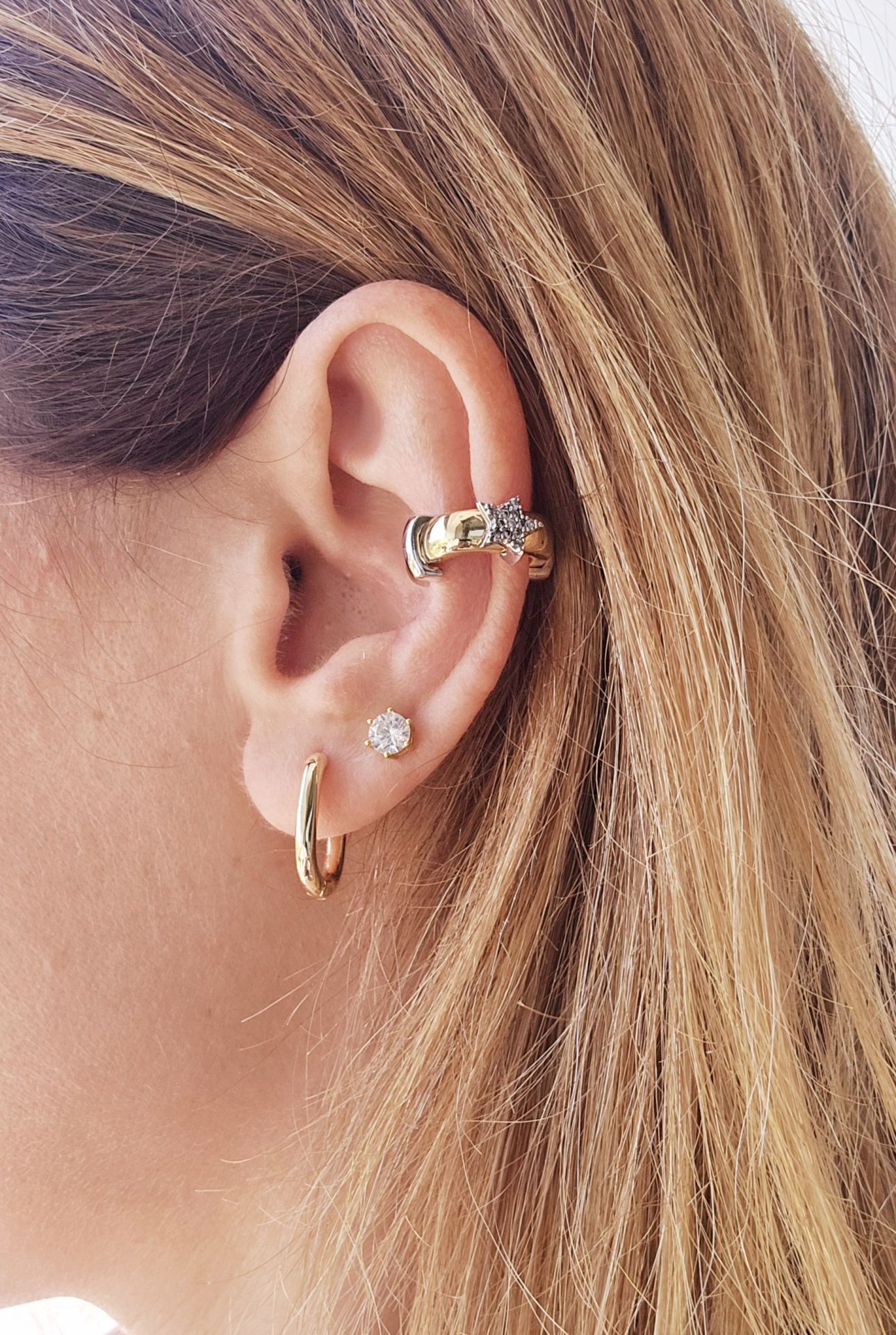 Çelik Kare Kıkırdak Küpe