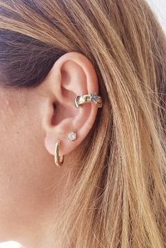 Çelik Kare Kıkırdak Küpe