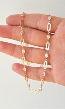 Zirkon Taşlı Kolye