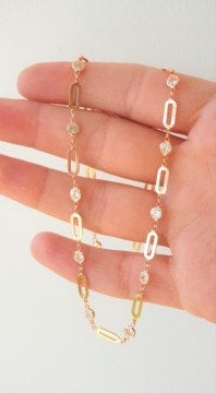 Zirkon Taşlı Kolye