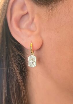 Kutup Yıldızı Dikdörtgen Küpe