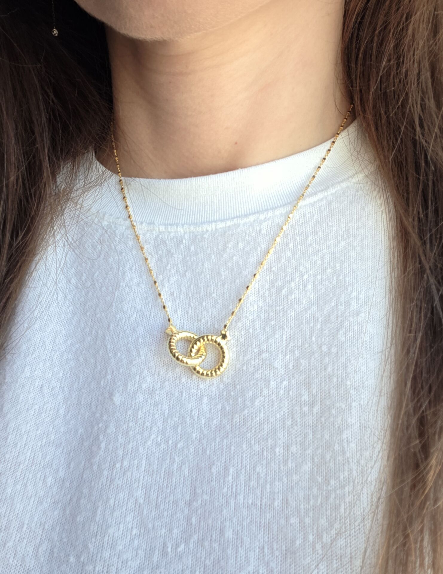 İki Halka Geçirmeli Kolye