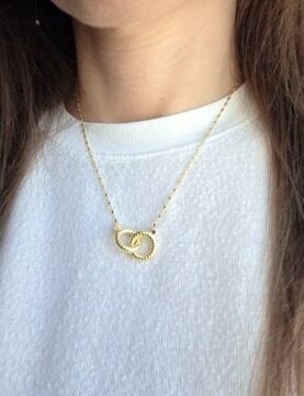 İki Halka Geçirmeli Kolye