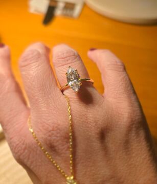 Badem Taşlı Yüzük