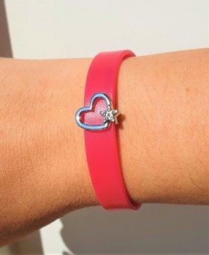 Silikon Kalp Bileklik